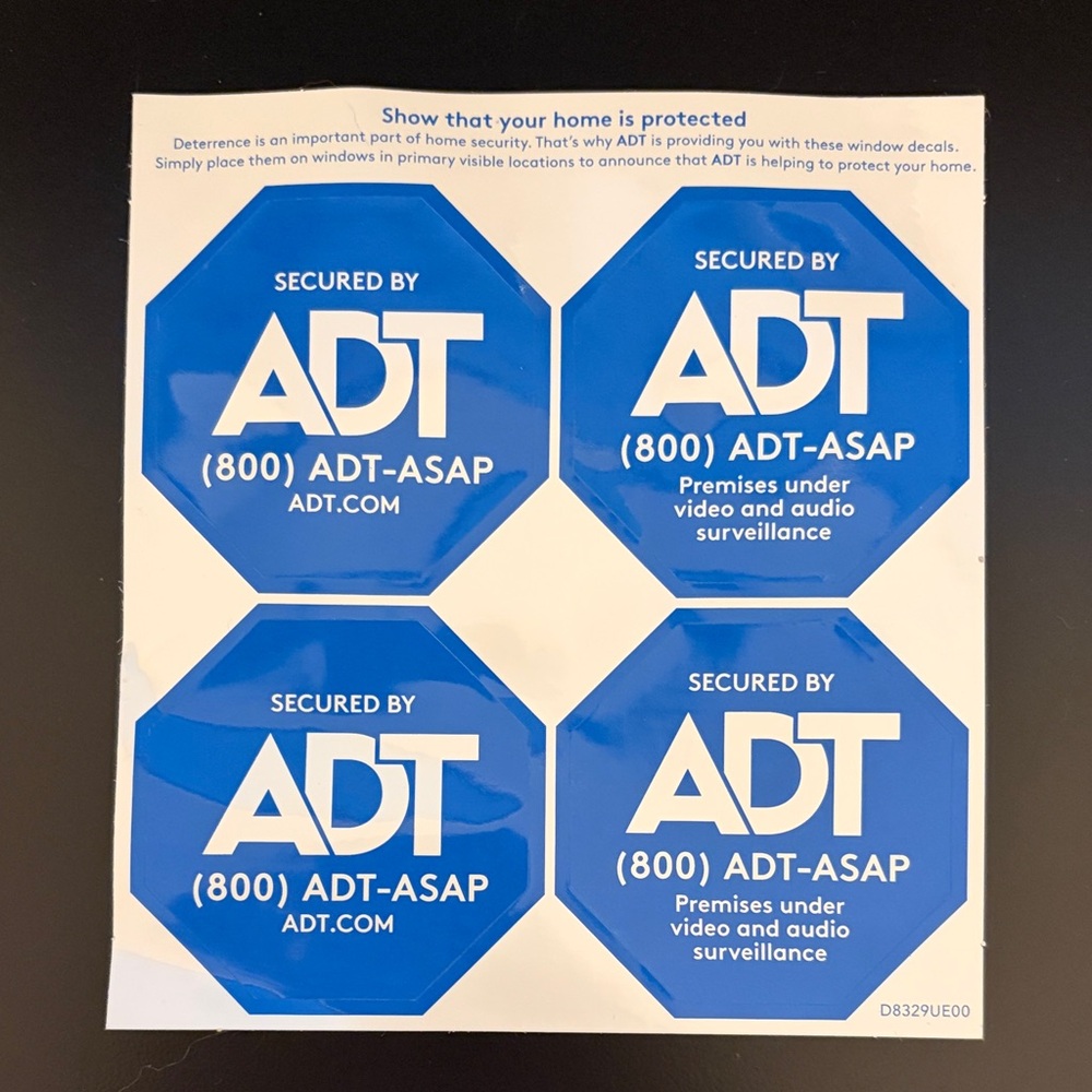 ADT Blue Security Decals